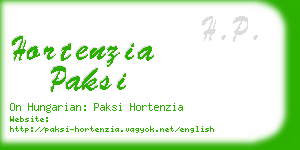 hortenzia paksi business card